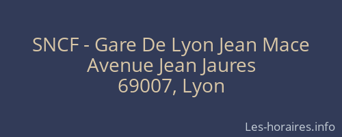 SNCF - Gare De Lyon Jean Mace