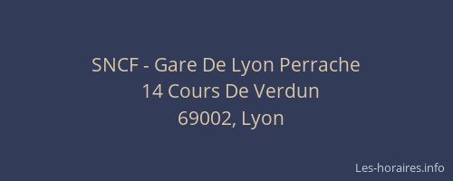 SNCF - Gare De Lyon Perrache