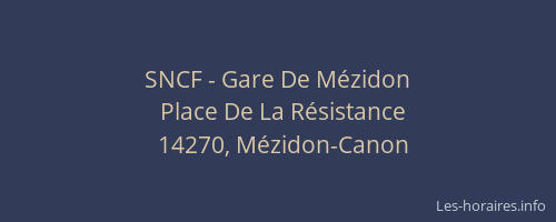 SNCF - Gare De M&eacute;zidon