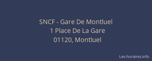 SNCF - Gare De Montluel