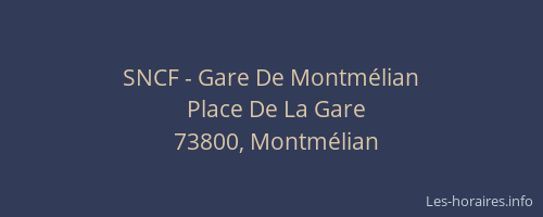 SNCF - Gare De Montm&eacute;lian