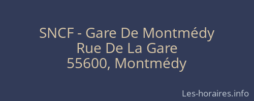 SNCF - Gare De Montmédy