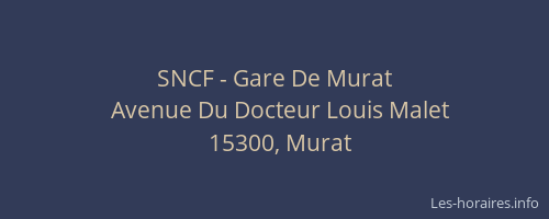 SNCF - Gare De Murat