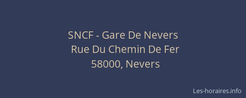 SNCF - Gare De Nevers