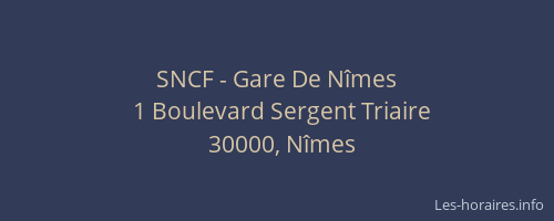 SNCF - Gare De Nîmes