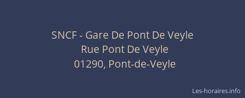 SNCF - Gare De Pont De Veyle