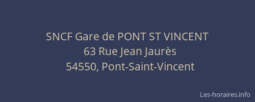 SNCF Gare de PONT ST VINCENT