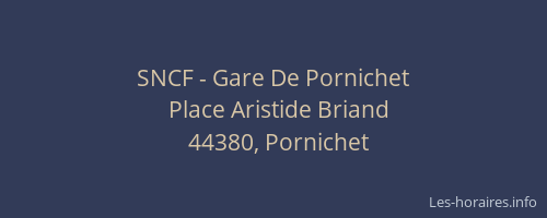 SNCF - Gare De Pornichet