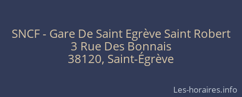 SNCF - Gare De Saint Egr&egrave;ve Saint Robert