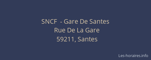 SNCF  - Gare De Santes