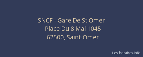 SNCF - Gare De St Omer