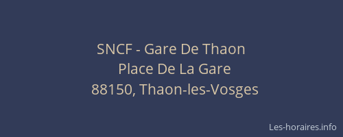 SNCF - Gare De Thaon