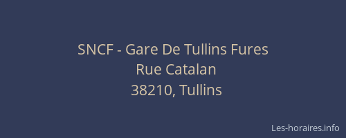 SNCF - Gare De Tullins Fures