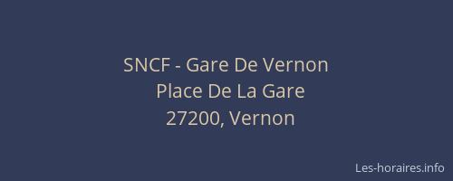 SNCF - Gare De Vernon