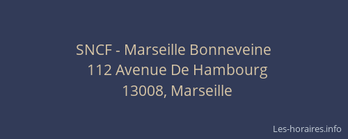 SNCF - Marseille Bonneveine