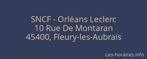 SNCF - Orléans Leclerc