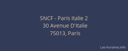 SNCF - Paris Italie 2