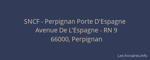 SNCF - Perpignan Porte D'Espagne