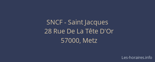 SNCF - Saint Jacques