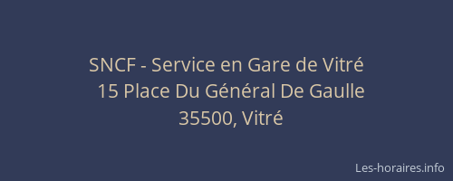 SNCF - Service en Gare de Vitré