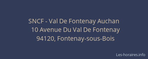 SNCF - Val De Fontenay Auchan