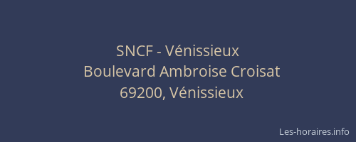 SNCF - Vénissieux