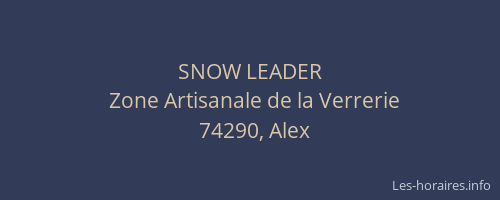 SNOW LEADER