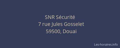SNR Sécurité