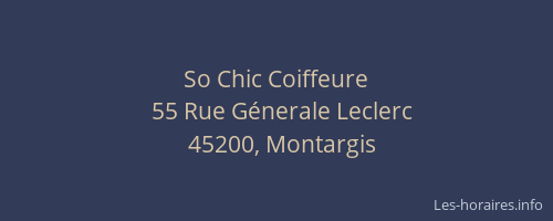So Chic Coiffeure
