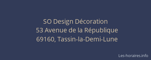 SO Design Décoration