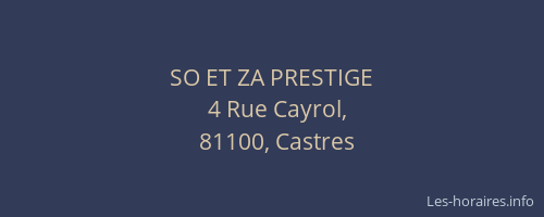 SO ET ZA PRESTIGE