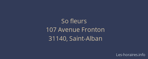 So fleurs