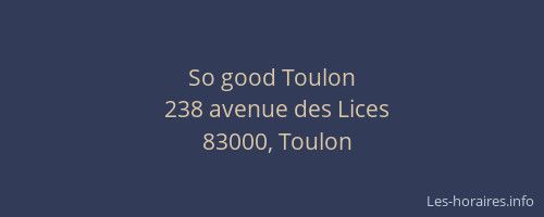 So good Toulon