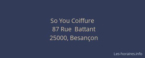 So You Coiffure