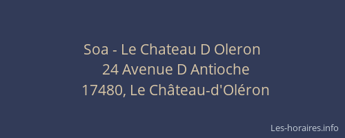 Soa - Le Chateau D Oleron