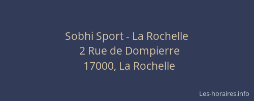 Sobhi Sport - La Rochelle