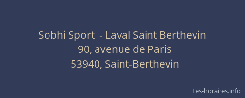 Sobhi Sport  - Laval Saint Berthevin