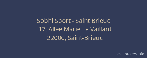 Sobhi Sport - Saint Brieuc