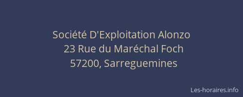 Soci&eacute;t&eacute; D'Exploitation Alonzo