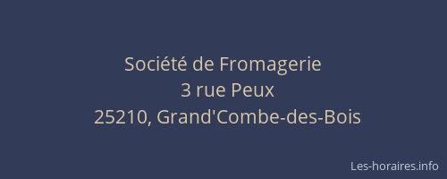 Soci&eacute;t&eacute; de Fromagerie