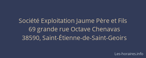Soci&eacute;t&eacute; Exploitation Jaume P&egrave;re et Fils