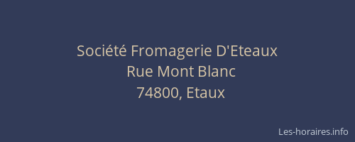 Société Fromagerie D'Eteaux