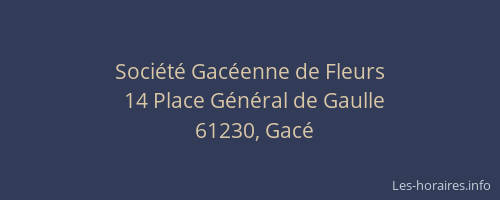 Soci&eacute;t&eacute; Gac&eacute;enne de Fleurs