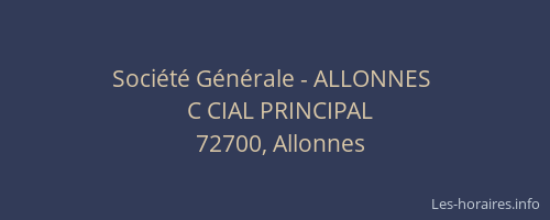 Soci&eacute;t&eacute; G&eacute;n&eacute;rale - ALLONNES&nbsp;