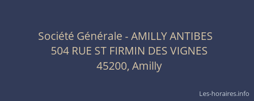 Soci&eacute;t&eacute; G&eacute;n&eacute;rale - AMILLY ANTIBES&nbsp;