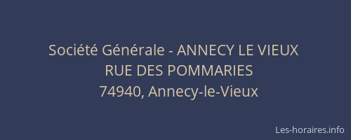 Société Générale - ANNECY LE VIEUX 