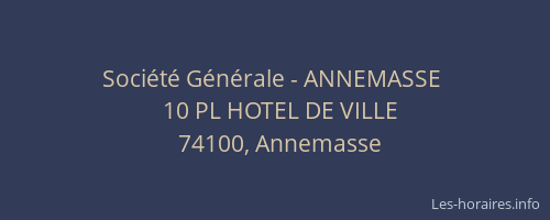 Société Générale - ANNEMASSE 