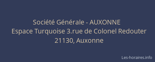 Soci&eacute;t&eacute; G&eacute;n&eacute;rale - AUXONNE&nbsp;