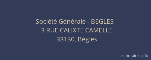 Société Générale - BEGLES 