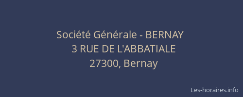 Société Générale - BERNAY 